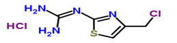 1-[4-(Chloromethyl)-1,3-thiazol-2-yl]guanidine hydrochloride (1:1) Structure,69014-12-6Structure